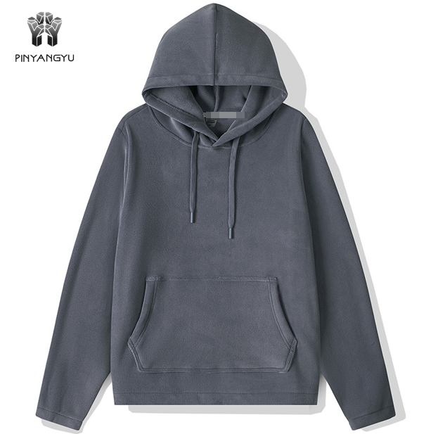 Womens mens Winter Warm Polar Fleece Pullover Hoodie Thermal Sweatshirts Unisex Anti-pilling Hooded Jacket with Kangaroo Pocket