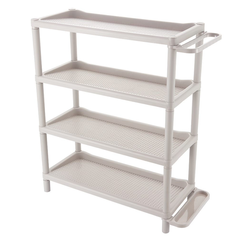 Wholesale New Style White Plastic Umbrella Stand Rack 4 Layer Shoes Rack Shelf