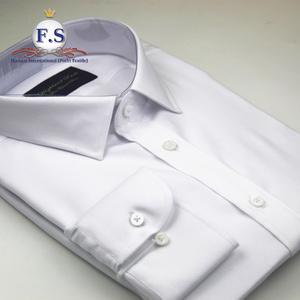 100% Cotton MEN' DRESS SHIRT high end formal 100 cotton pure white non iron twill shirt