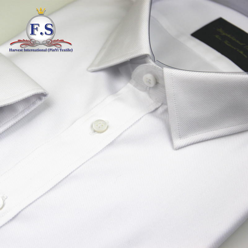 100% Cotton MEN' DRESS SHIRT high end formal 100 cotton pure white non iron twill shirt