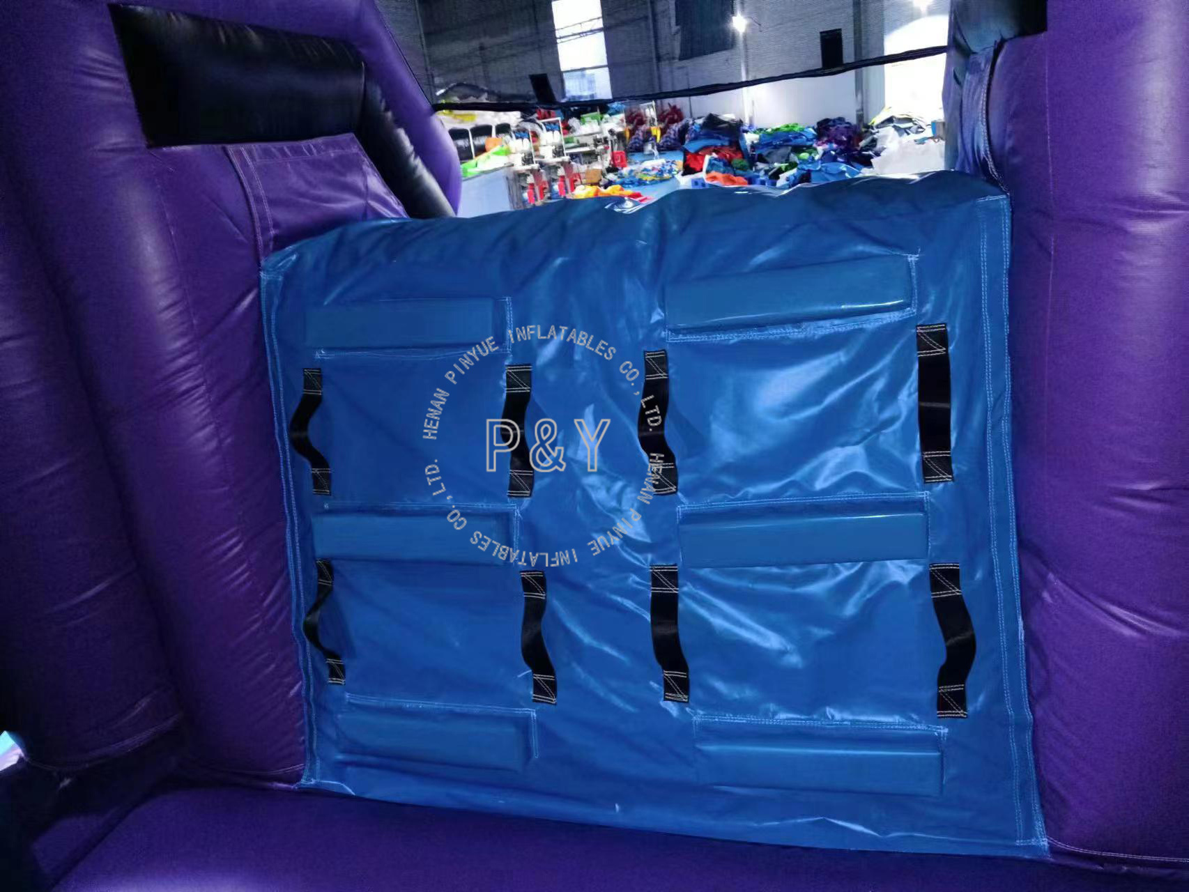 commercial Inflatable bouncer Black Panther Wet/Dry Combo bouncy jumping castle bounce house water slide pool for party rental