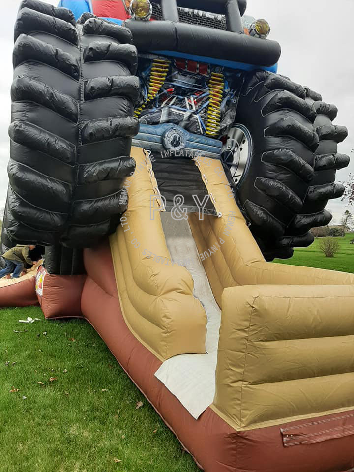 Commercial inflatable bouncer combo bouncy castle jumper bouncy toddler Monster Truck bounce house with water slides