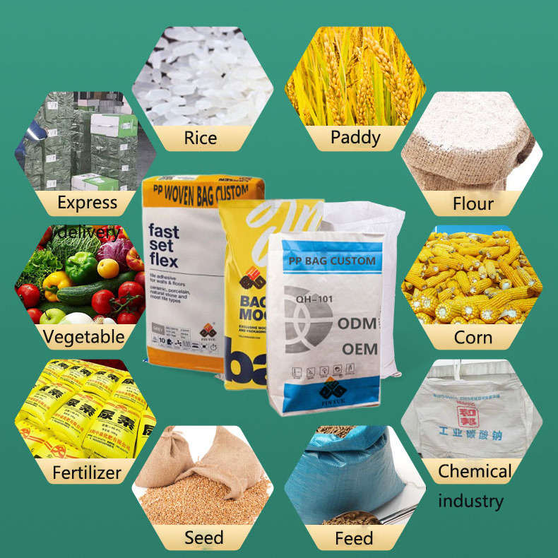 Bopp Bulk Fertilizer Bags Raw Material Cement Bag Dimension 25Kg Pp Woven Bags Packing