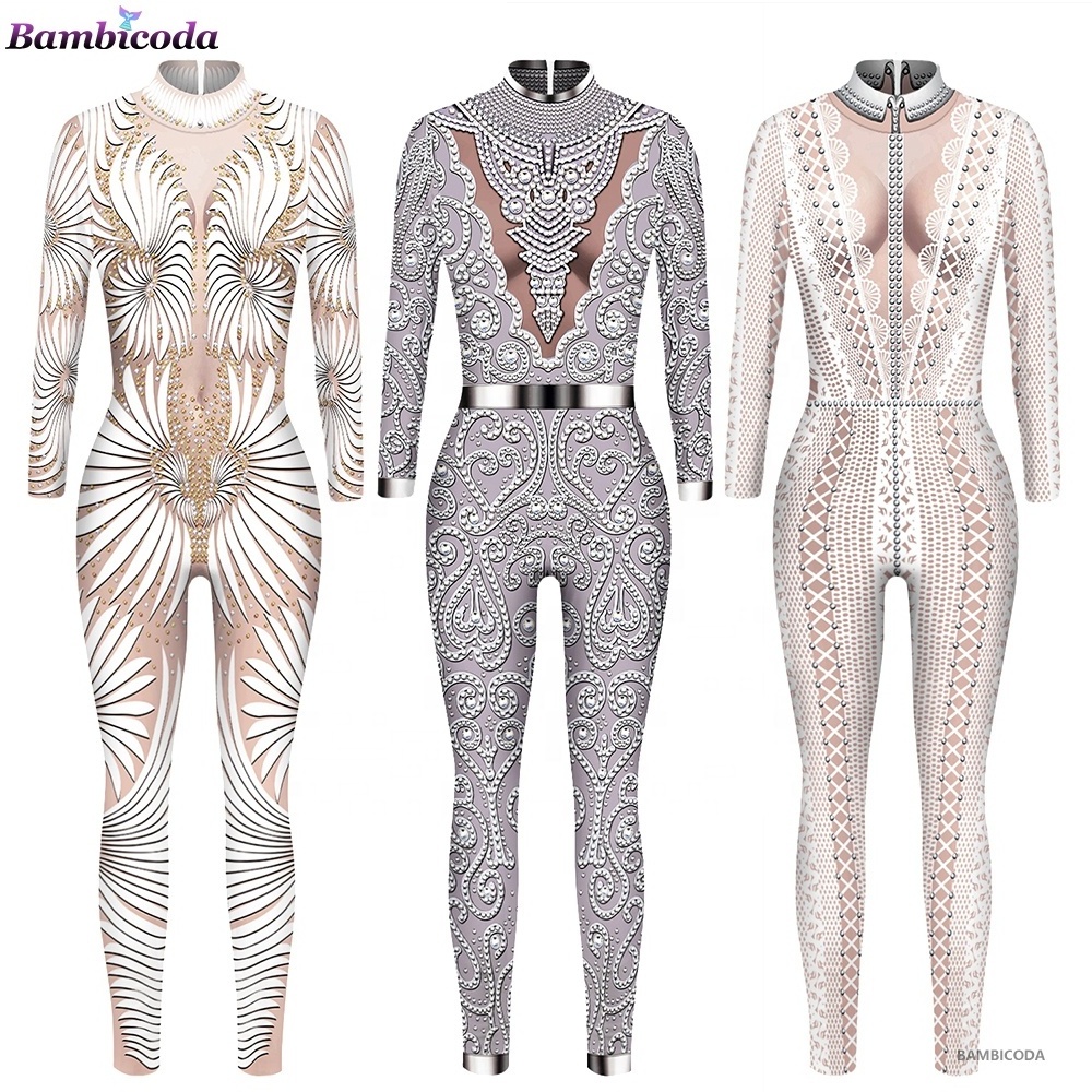 Women Sexy Slim Jumpsuit Cosplay Costume Carnage Zentai Adult Unisex Sexy Jumpsuit Halloween Bodysuit Halloween Fancy Dress