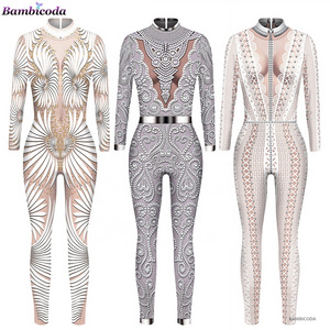 Women Sexy Slim Jumpsuit Cosplay Costume Carnage Zentai Adult Unisex Sexy Jumpsuit Halloween Bodysuit Halloween Fancy Dress