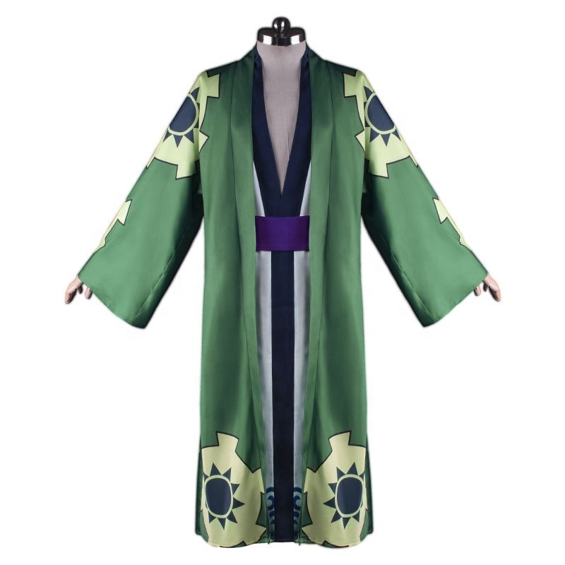 Anime Roronoa Zoro Cosplay Costume Clothes Full Set One Pieced Zoro Kimono Cosplay Costume