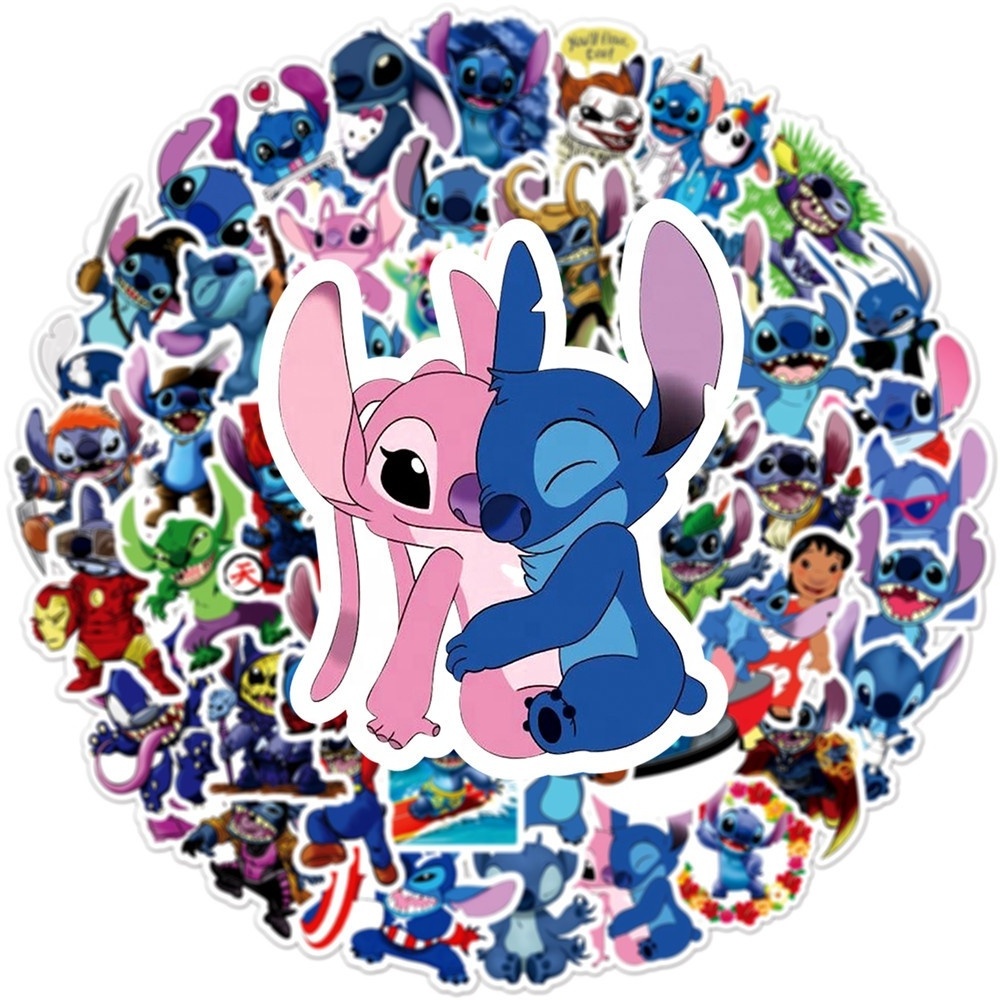 Cute Cartoon Film Lilo Stitch Sticker Graffiti Sticker For Children Toy Gift Home Table Paper Diy Decor Stickers