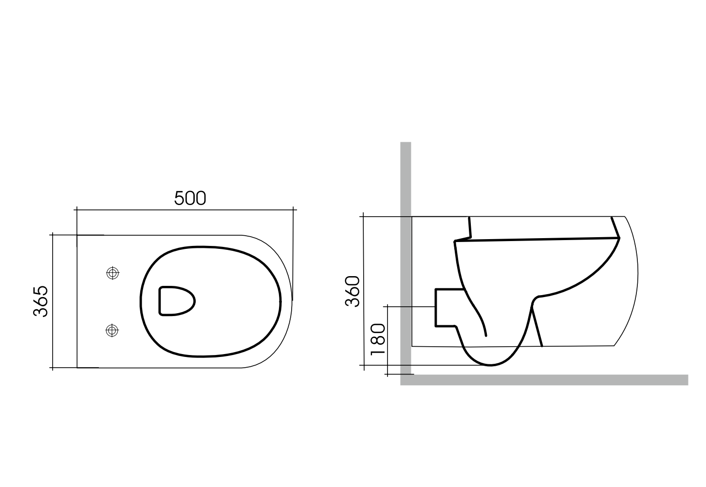 TAME TM727 Round Shape Europe Rimless Wall Mounted Toilet Floating Toilet WC Suspendu Complet Wall Hung Toilet Rimless