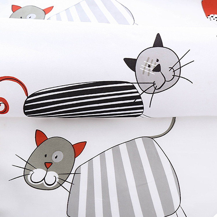 Hot Selling Funny Cat Cartoon Pattern Decor Waterproof Fabric Polyester Bathroom Shower Curtains Liners for Kids Child Toilet