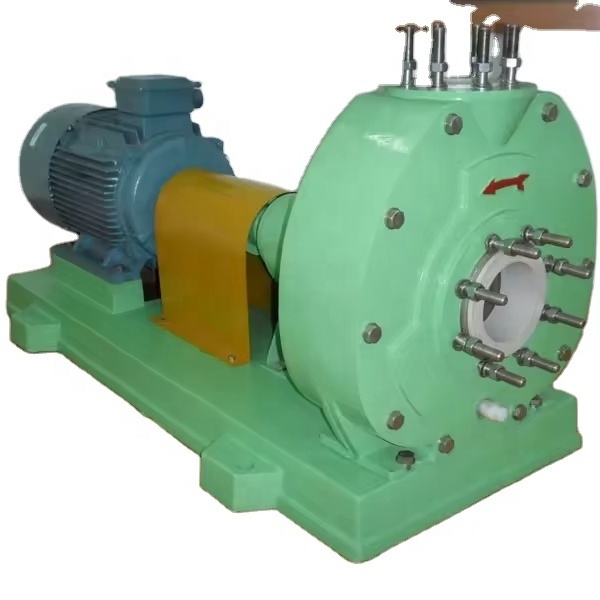 PVDF material pump RCNKU100-80-160 horizontal single-stage end-suction top-discharge centrifugal pumps standardized to ISO 2858