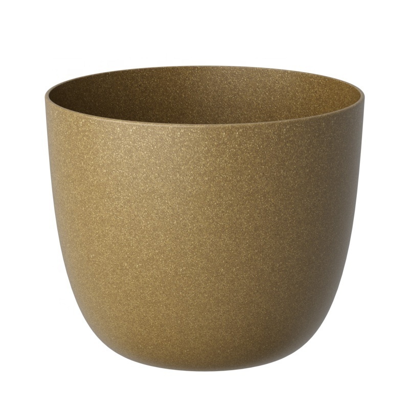 Pioneera High Quality Flower Pot 30cm Eco-friendly Plant Fiber Rice Hull Decorative Plant Pot Indoor and Outdoor Flower Pot