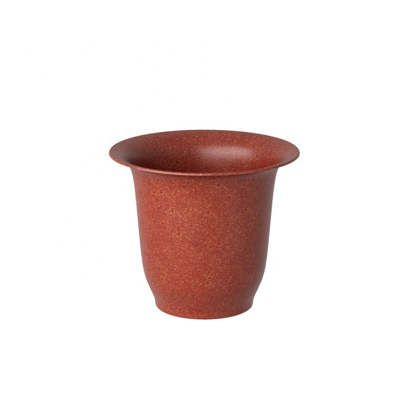 Pioneera Various Sizes Dia 14cm Eco-friendly Fiber Plant Pots Rice Husk Biodegradable Flower Pots Planters for Indoor Plants