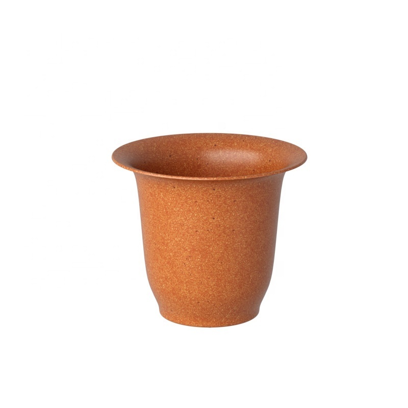 Pioneera Various Sizes Dia 14cm Eco-friendly Fiber Plant Pots Rice Husk Biodegradable Flower Pots Planters for Indoor Plants