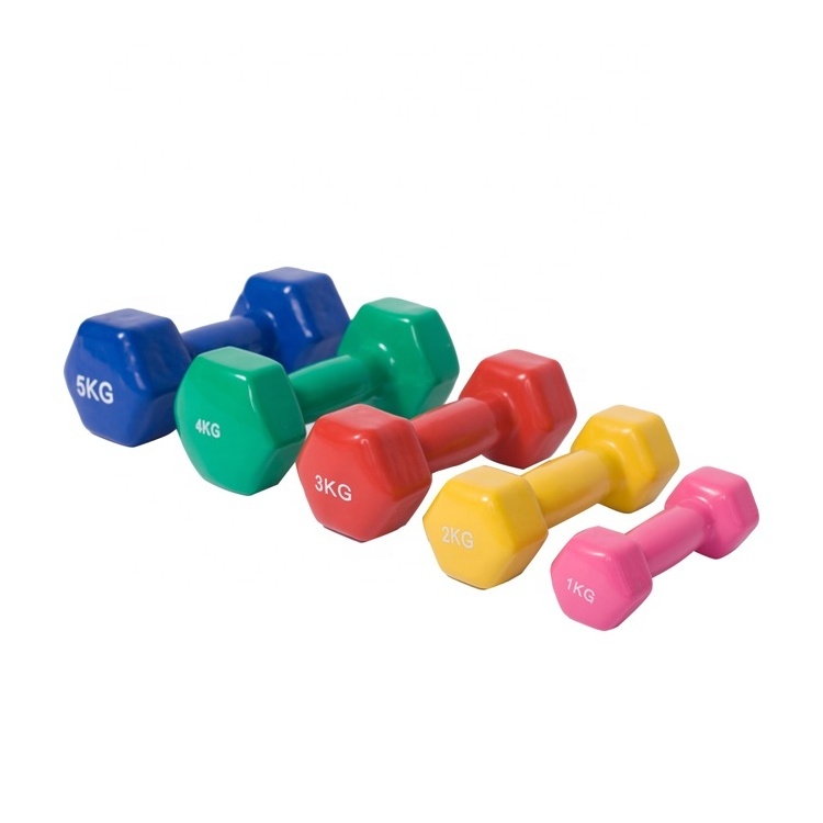 Factory Wholesale Supply Plastic Dipping Dumbbell Sets  And Commercial Use Neoprene Coated Dumbbells