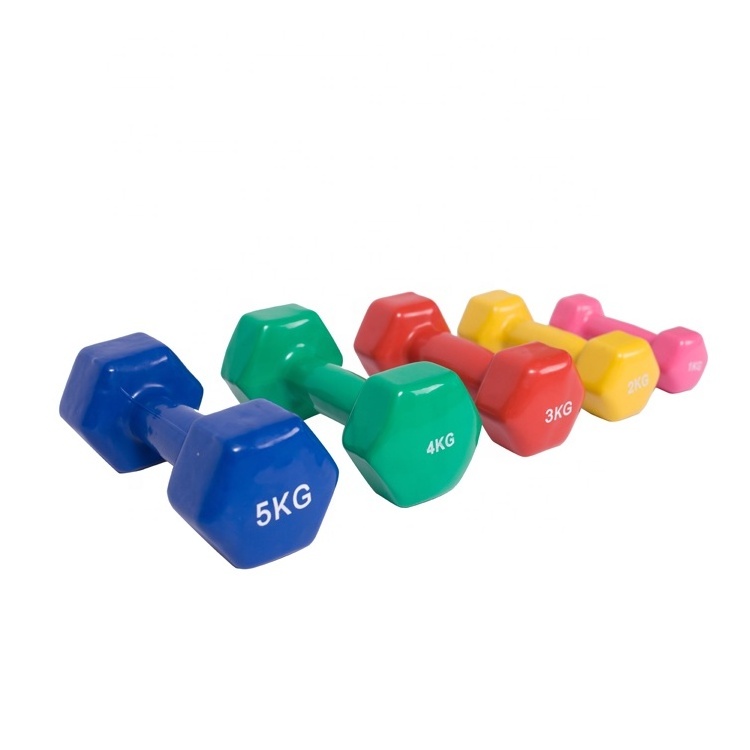 Factory Wholesale Supply Plastic Dipping Dumbbell Sets  And Commercial Use Neoprene Coated Dumbbells