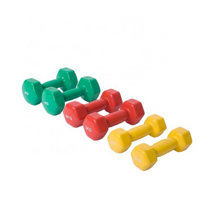 Factory Wholesale Supply Plastic Dipping Dumbbell Sets  And Commercial Use Neoprene Coated Dumbbells