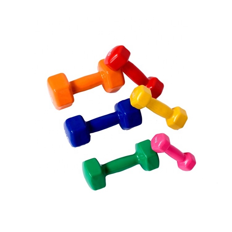 Factory Wholesale Supply Plastic Dipping Dumbbell Sets  And Commercial Use Neoprene Coated Dumbbells