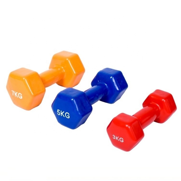 Wholesale  Factory Supply Plastic Dipping Dumbbell Sets Household And Commercial Use Neoprene Coated Dumbbells