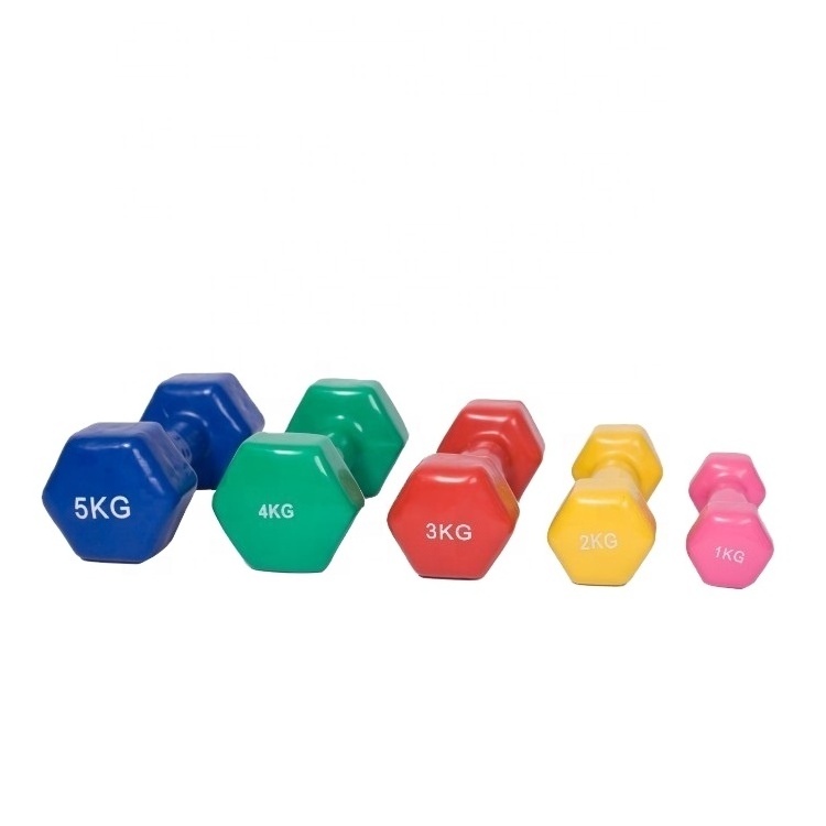 Wholesale  Factory Supply Plastic Dipping Dumbbell Sets Household And Commercial Use Neoprene Coated Dumbbells