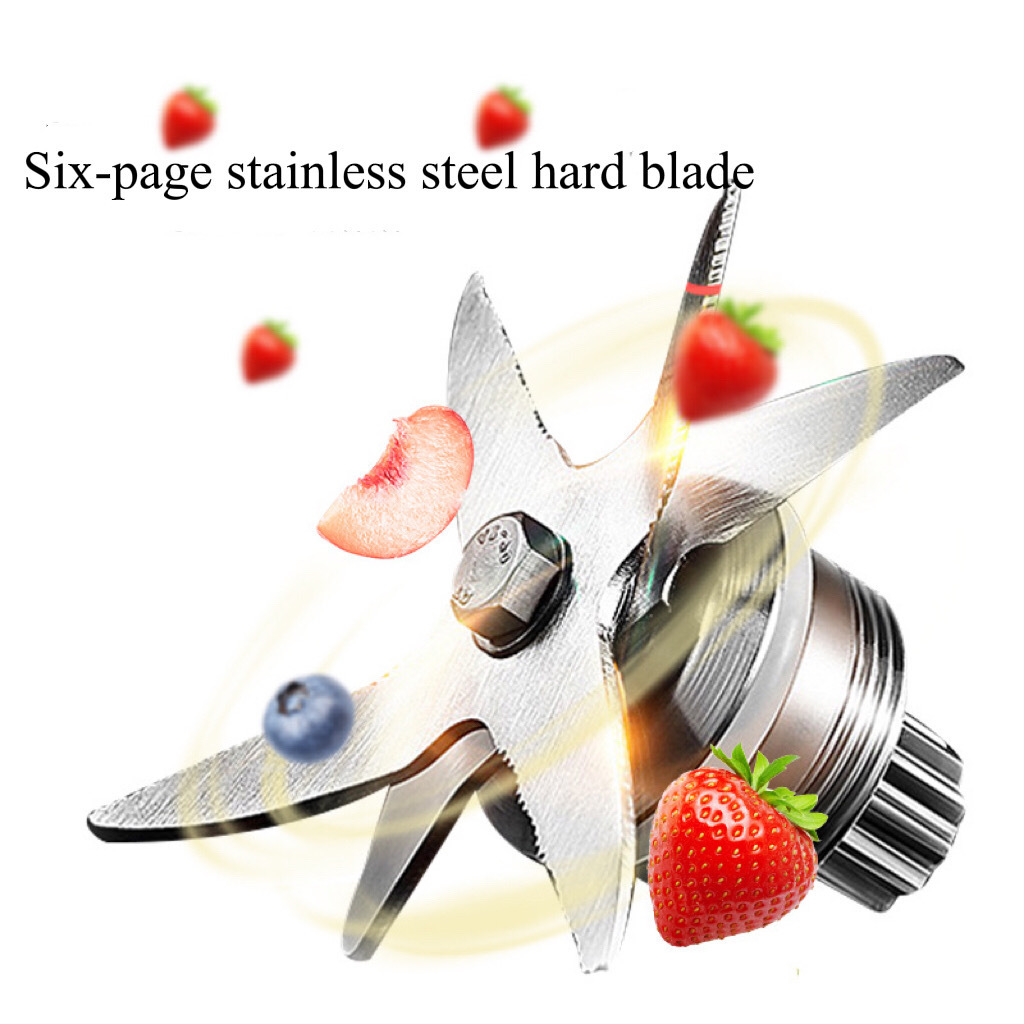 High End Home Blender Mixer 500W with 3 Speeds and 6 Leaf Strong Blade Stainless Steel Food Blender