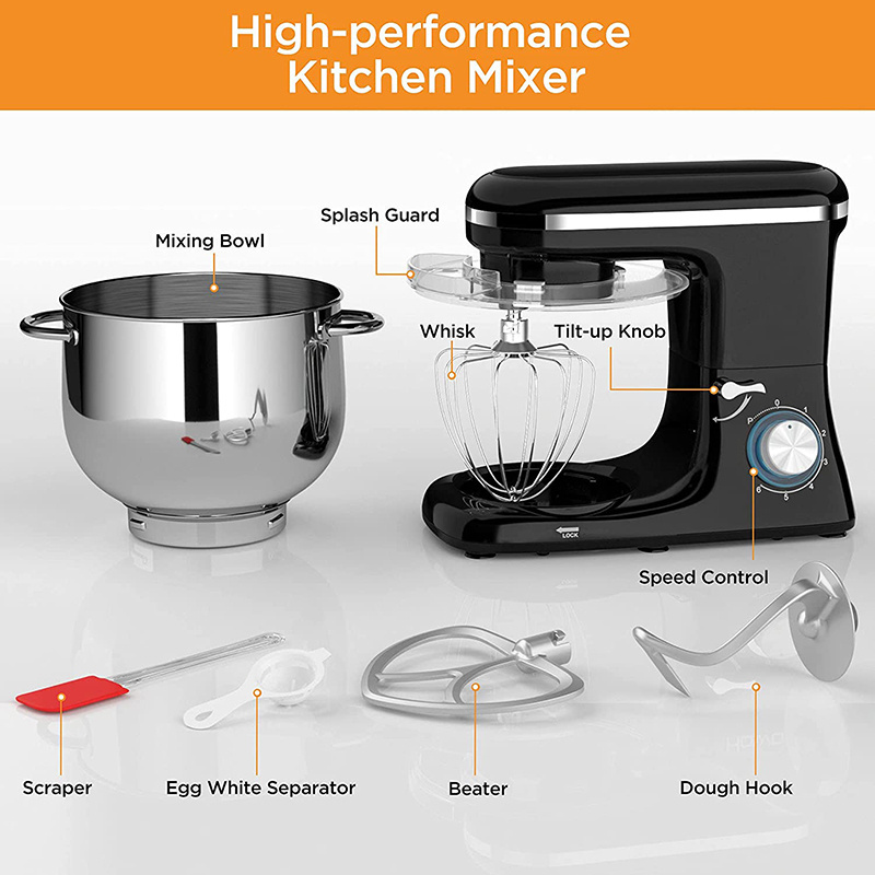 Multifunctional stand mixer 3 in 1 planetary stand food mixer meat grinder stand dough mixer