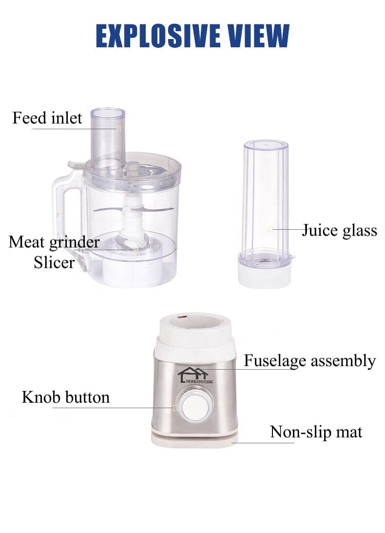 OEM Factory Household Kitchen Modern Machines 4 in 1 Fruit Juice Chopper Blender Grinder