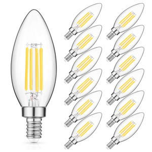 2W 4W C35 C35T 3000K 4000K 5000K 6500K E12/E14 flicker free led filament bulb