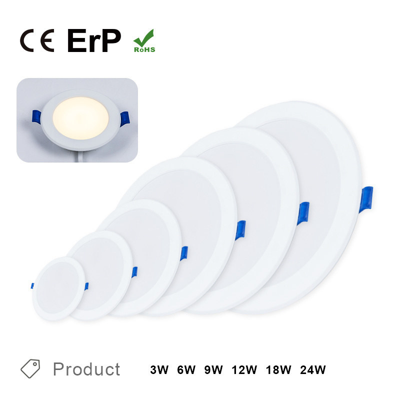 3w 6w 9w 18w 24w 4inch 6inch 8inch Small Recessed Led Downlight Led Panel Led Down Light