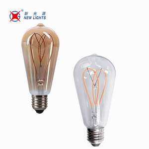 Dimmable Vintage Style Warm White Filament 4w 40 Watt Equivalent St64 Led Filament Bulb