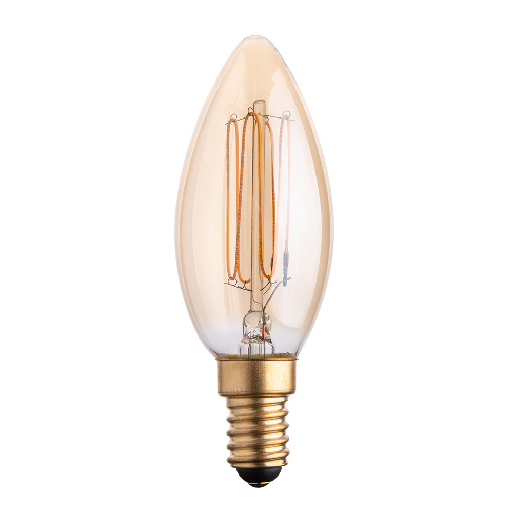 Custom Luxury Dimmable Outdoor Edison Light Bulb Vintage E26 E27 220v 4w Led Filament Bulb