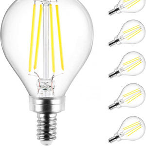 E14 E27 2w 4w 2700k 4000k 6500k G45 Round Led Lighting Lamp Filament Bulb For Indoor