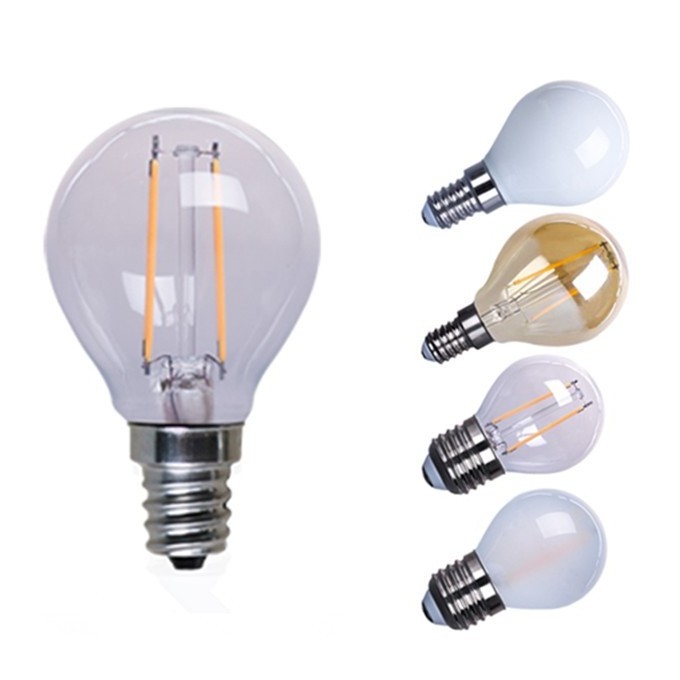 E14 E27 2w 4w 2700k 4000k 6500k G45 Round Led Lighting Lamp Filament Bulb For Indoor