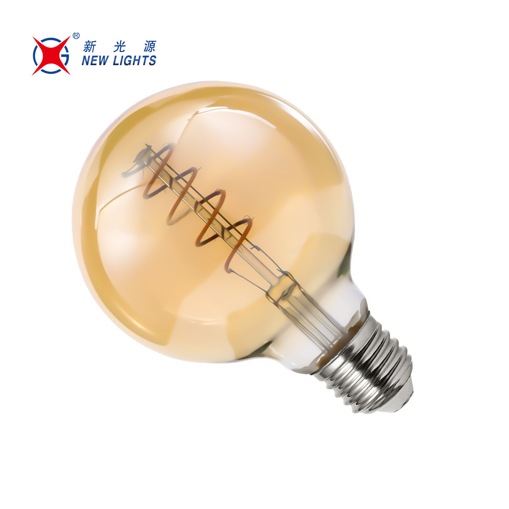 Vintage Retro Style Indoor Glass G80 E26 E27 Base 4w Super Bright Large Filament Light Bulbs