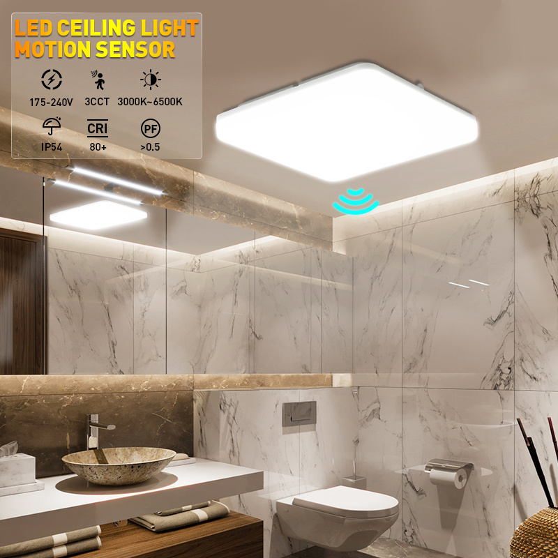 Slim Flat Panel LED Flush Mount Ceiling Light Square Modern Ceiling Lamp for Interior Lighting