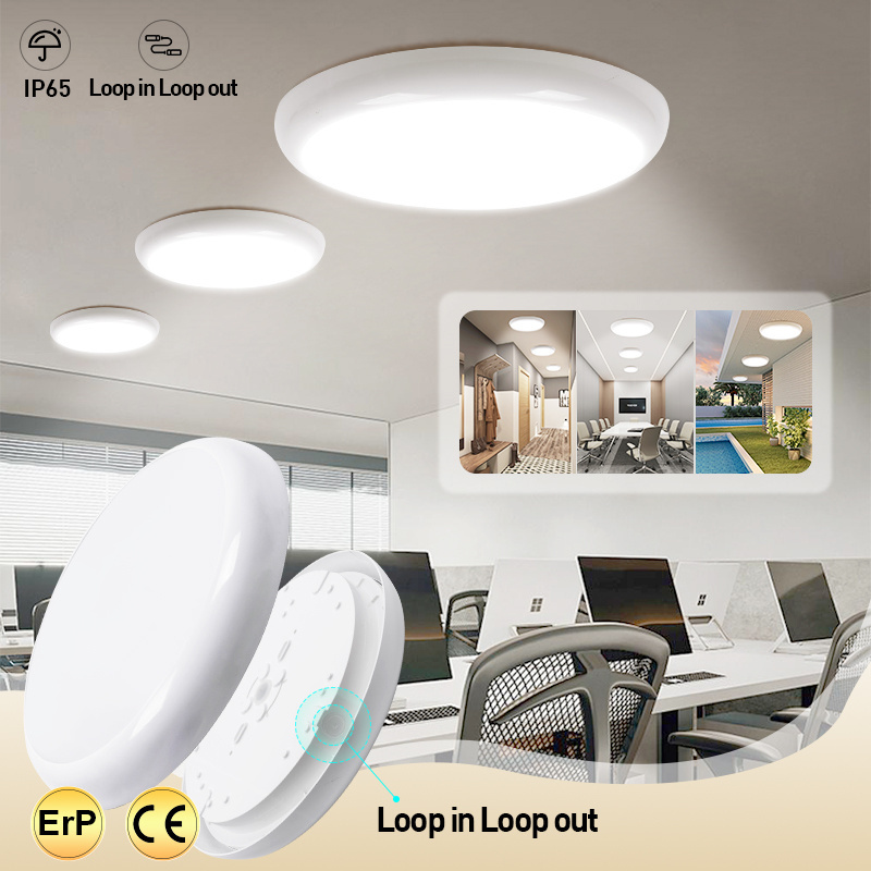 Waterproof Lighting Fixture for Hallway Bathroom Warm Natural White Modern 12w 18w Decor Led Ceiling Light