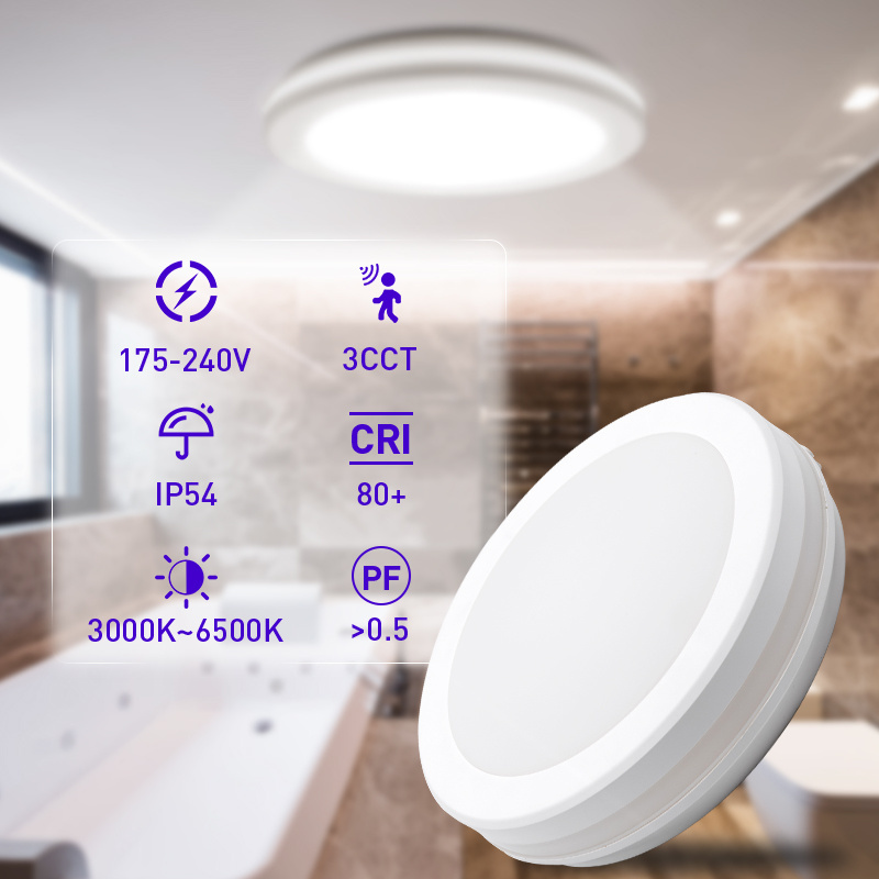 New Modern Surface Mounted Ceiling Light 20w IP65 Dimmable Round Led Ceiling Lights For Balcony Bathroom