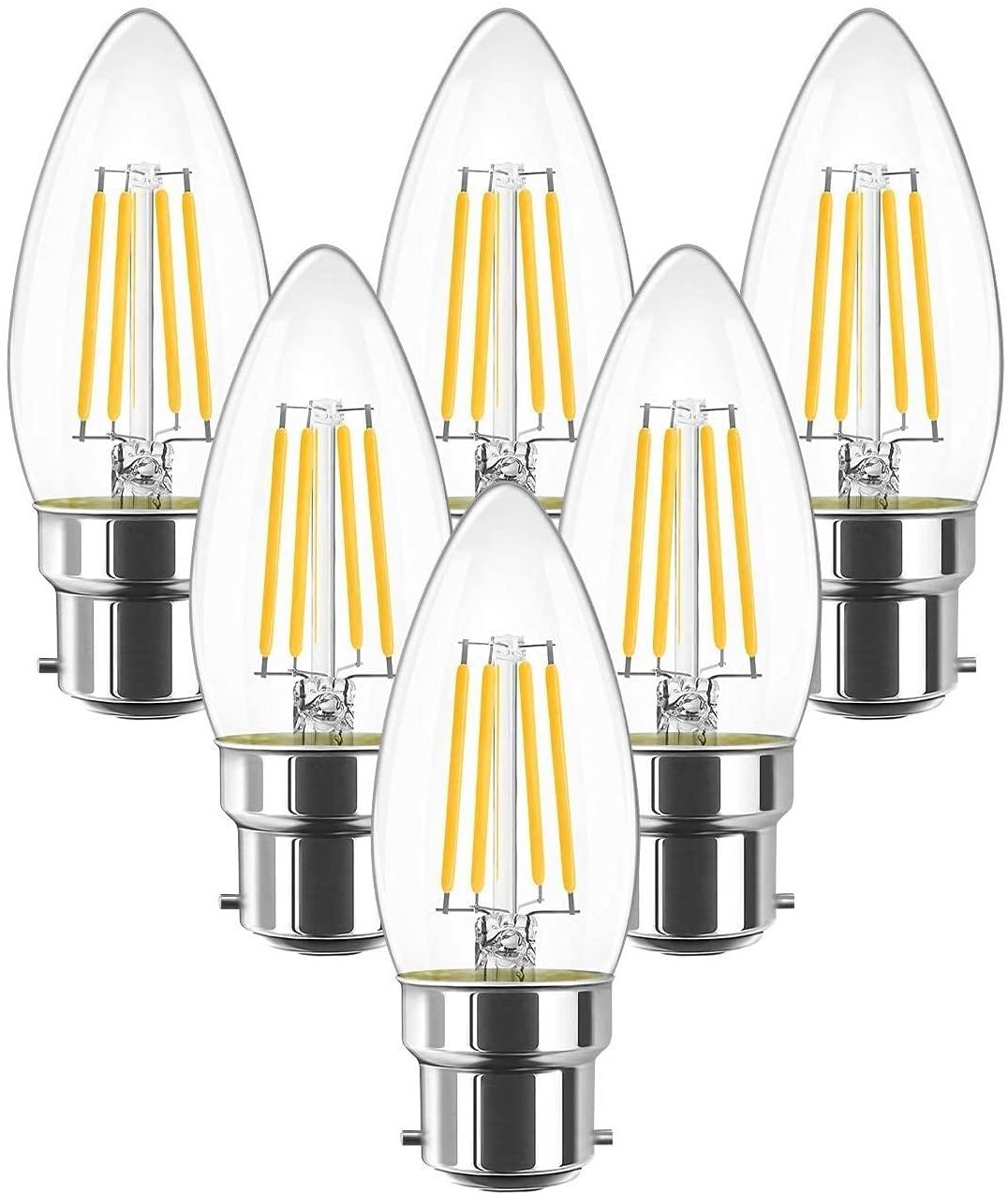 Decorative 110v 220v Glass dimmable 4W 5W E14 E12 E27 EDISON Filament Bulb warm light CA10 BA10 C35 C37 LED vintage candle light