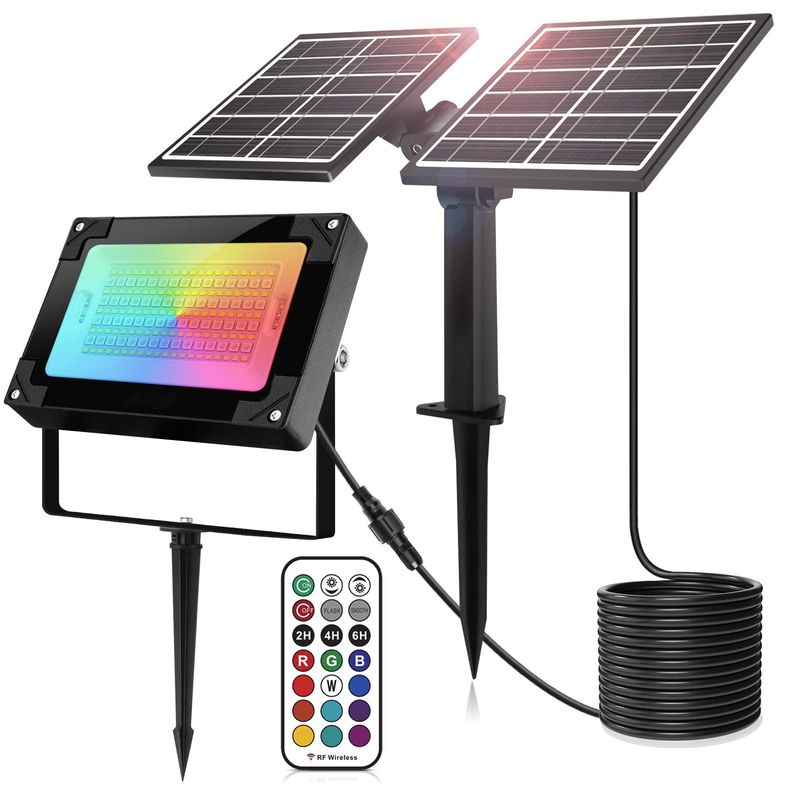 Outdoor Solar RGB Portable Flood Led Light Flood Light 10W 20W 30W 50W 100W 200W For Outdoor Using Garden