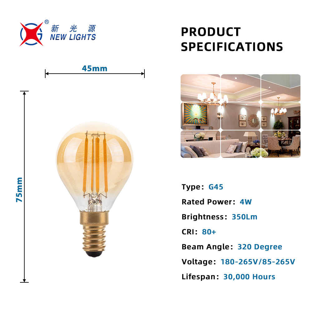 Decorative Clear 110V 220V Dimmable C35 C35T C37 B11 B10 E12 E14 2W 4W 5W Edison Filament Candle Bulbs Candle Lights