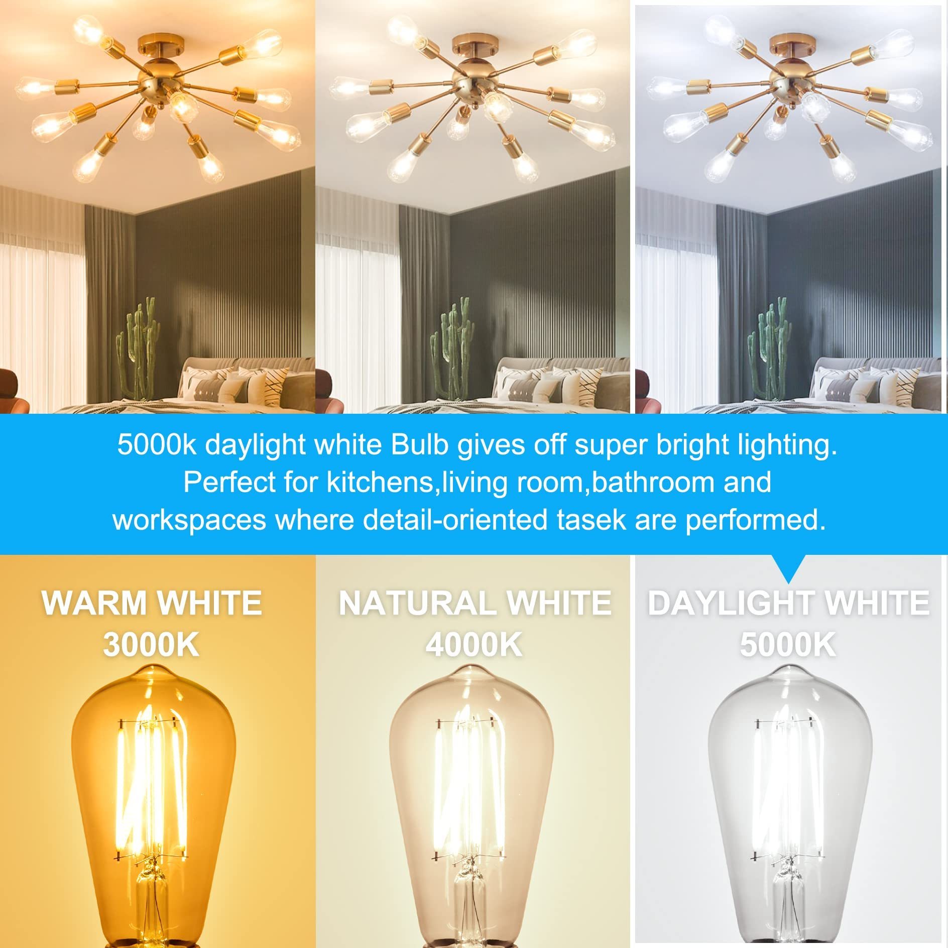 Vintage 3000K Soft White Antique Clear 4W 6W 8W Dimmable ST19 ST58 ST64 A19 A60 G80 G95 E26 Edison Bulbs Led Filament LED Bulb