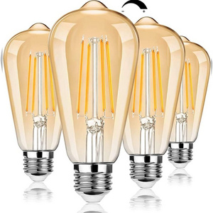 100W Incandescent Equivalent Vintage Light Bulb 2700K Warm White ST64/ST21 LED Filament Dimmable LED Edison Light Bulbs