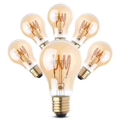 Vintage Edison PSE CE 100V 220V E26 E27 C35 A19 A60 G80 G95 G125 ST64 4W 6W 8W Flexible Dimmable LED Spiral Filament Light Bulbs