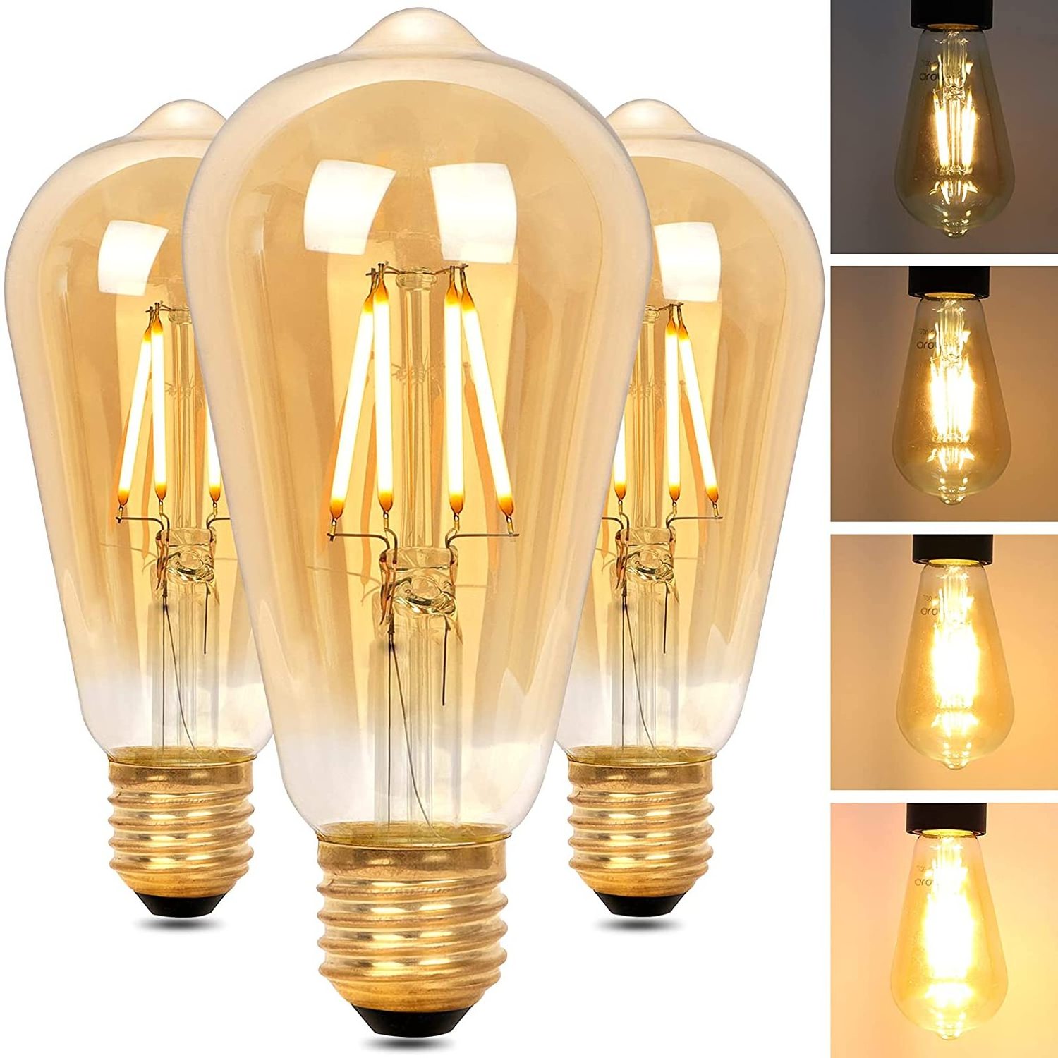 SAA Classic LED Light ST64 ST58 A60 A19 T45 G80 G95 G125 B53 C35 T30 LED Vintage Edison Bulb