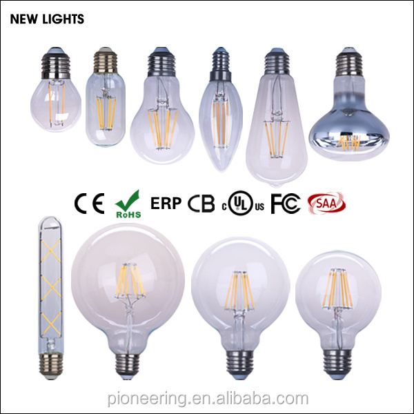 China Supplier Vintage Bulb Lamp E12 E14 B15d B22 E26 E27 1W 2W 3W 4W 5W 6W Candle Led Filament