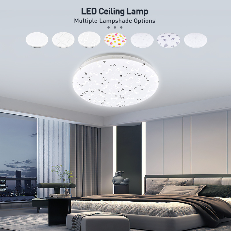 Frameless Design 42w Ultra-thin Flush Mount 3000k 4000k 6500k Round Led Ceiling Lights for Bedroom