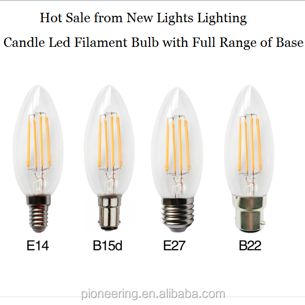 China Supplier Vintage Bulb Lamp E12 E14 B15d B22 E26 E27 1W 2W 3W 4W 5W 6W Candle Led Filament