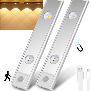 Sensor Light Colour Temperature and Brightness Adjustable Cabinet Light with Motion Sensor USB Rechargeable Kitchen Lamps