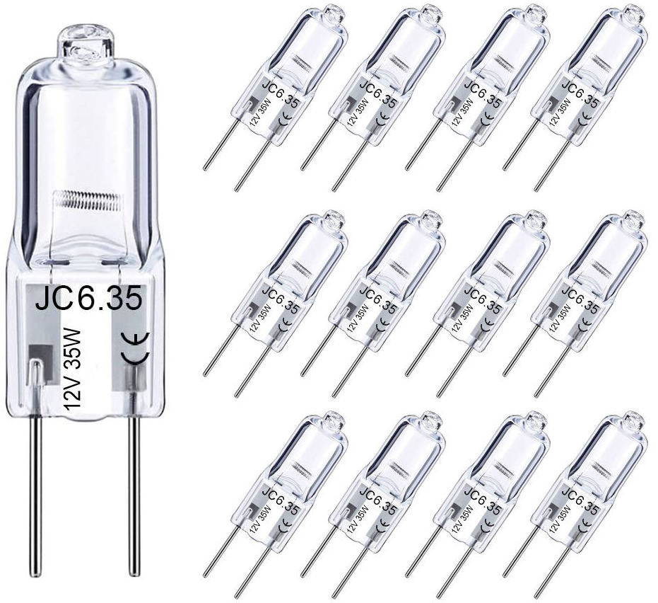 Customization High Temperature Explosion Proof Halogen Lamp Bi-Pin 12 Volt 20w 35w 50w 120lm Halogen Bulbs