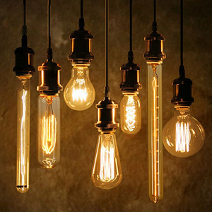 Wholesale C35 St64 St58 A19 E26 E27 Incandescent Filament Lamp Retro Home Decoration Edison Bulb Vintage Lamp