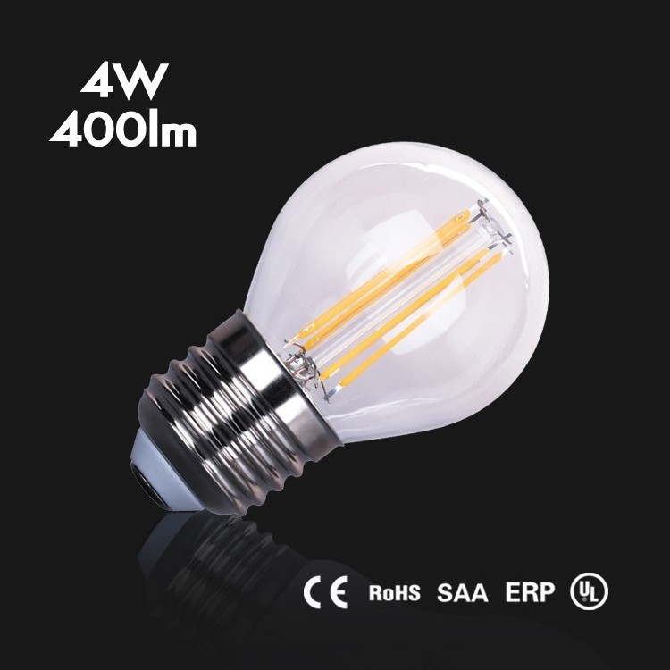 Lowest Price E27 220-240V 4W G45 Led Filament Bulb Lamp with CE SAA